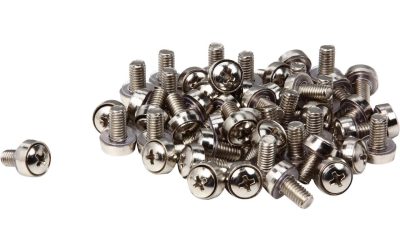 StarTech.com CABSCREWSM6 50 Pkg M6 Mounting Screws for Server Rack Cabinet