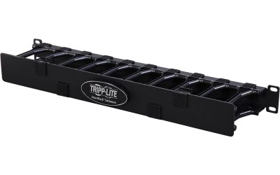TRIPP LITE SRCABLEDUCT1UHD 1U High Capacity Horizontal Cable Manager (Finger duct with dual-hinge cover)