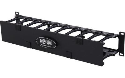TRIPP LITE SRCABLEDUCT2UHD 2U High Capacity Horizontal Cable Manager (Finger duct with dual-hinge cover)