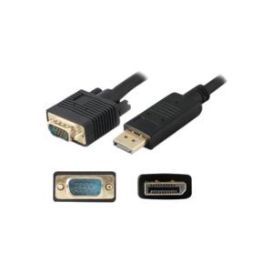 AddOn DISPLAYPORT2VGA6F 6' DisplayPort to VGA Adapter Cable, Black