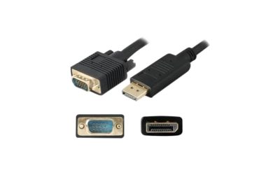 AddOn DISPLAYPORT2VGA6F 6′ DisplayPort to VGA Adapter Cable, Black