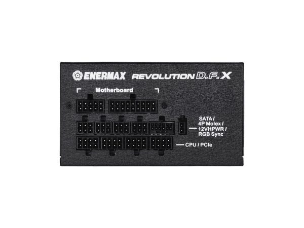 ENERMAX Revolution D.F. X 850W Full Modular, 80 Plus Gold, ATX 3.0 & PCIe 5.0 Ready, Native 600W 12VHPWR Connector, Industrial- Grade 100% Japanese Capacitors, ARGB Side Panel Power Supply - Image 5