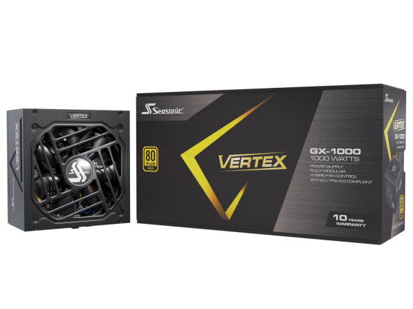 Seasonic VERTEX GX-1000, 1000W 80+ Gold,  ATX 3.0 / PCIe 5.0 Compliant, Full Modular, Fan Control in Fanless, Silent, and Cooling Mode, 12 Years Warranty - Image 2