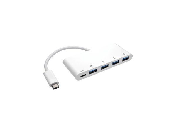 Tripp Lite U460-004-4A-C 4-Port USB 3.1 Gen 1 Portable Hub, USB-C to (x4) USB-A, with USB-C Charging Port - Image 3