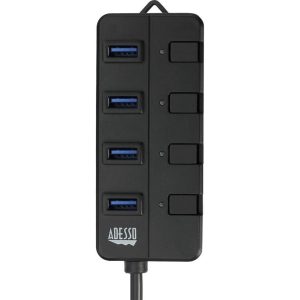 Adesso AUH-3040 4 Port USB 3.0 Hub with Individual Power Switch