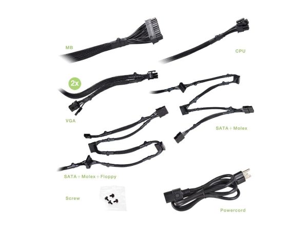 EVGA 700 GD 100-GD-0700-V1 700 W ATX12V / EPS12V 80 PLUS GOLD Certified Non-Modular Active PFC Power Supply - Image 5