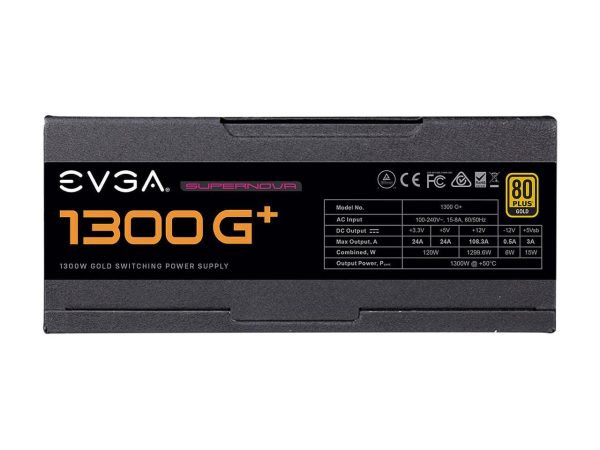 EVGA SuperNOVA 1300 G+, 80+ GOLD 1300W, Fully Modular, 10 Year Warranty, Includes FREE Power On Self Tester, Power Supply - 220-GP-1300-X1 - Image 4