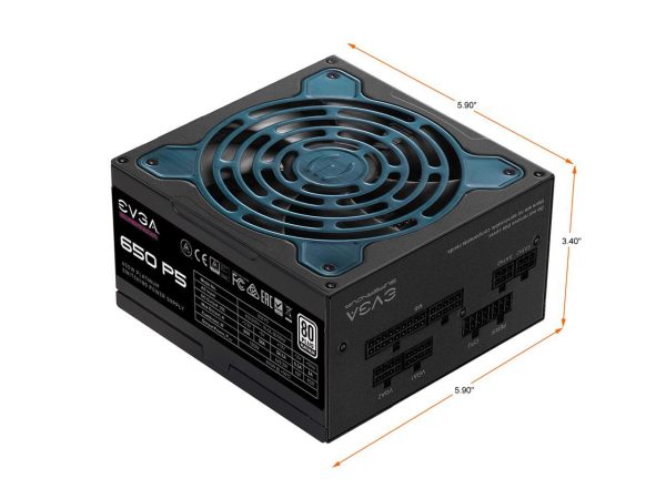 EVGA SuperNOVA 650 P5 220-P5-0650-X1 650 W ATX12V / EPS12V 80 PLUS PLATINUM Certified Full Modular Active PFC Power Supply - Image 3