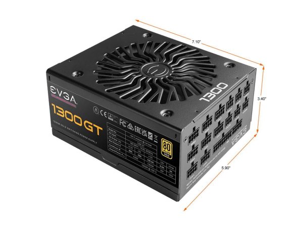 EVGA SuperNOVA 1300 GT, 80 Plus Gold 1300W, Fully Modular, Eco Mode with FDB Fan, 10 Year Warranty, Includes Power ON Self Tester, Compact 180mm Size, Power Supply 220-GT-1300-X1 - Image 3