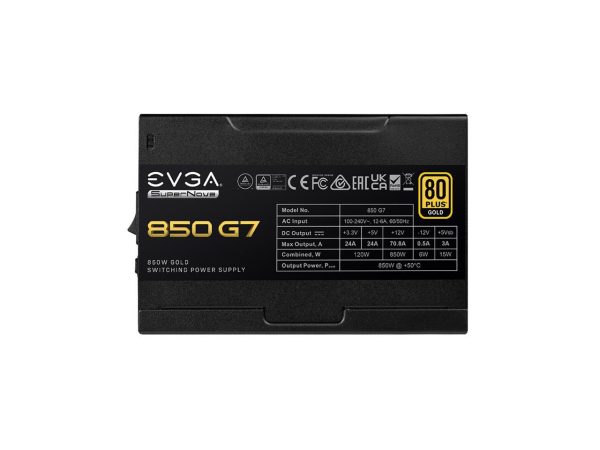 EVGA SuperNOVA 850 G7 220-G7-0850-X1 850 W ATX12V / EPS12V SLI CrossFire 80 PLUS GOLD Certified Full Modular Active PFC Power Supply - Image 3