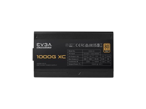 EVGA SuperNOVA 1000G XC ATX3.0 & PCIE 5, 80 Plus Gold Certified 1000W, 12VHPWR, Fully Modular, ECO MODE with FDB Fan, 100% Japanese Capacitors, Compact 150mm Size, Power Supply 520-5G-1000-K1 - Image 4