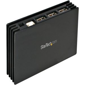 StarTech.com ST7202USB 7 Port Compact Black USB 2.0 Hub - 7-Port USB Hub - Portable USB 2.0 Hub - Includes Optional Power Adapter
