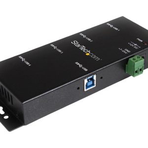 StarTech.com ST4300USBM Mountable USB 3.0 hub - Industrial - Rugged - Black Metal - Bus Powered - USB 3 Hub - USB Extender - Powered USB 3.0 Hub