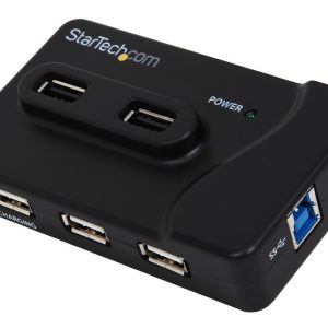 StarTech.com ST7320USBC 6 Port USB 3.0 & USB 2.0 Hub with 2A Charging Port - 2x USB 3.0 Hub Ports & 4x USB 2.0 - Combo USB Hub with 20W Power Adapter