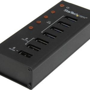 StarTech.com ST4300U3C3 4 Port USB 3.0 Hub - 3 Dedicated USB Charging Ports (2 x 1A & 1 x 2A) - Wall Mountable - Metal - Powered USB Hub - USB Splitter