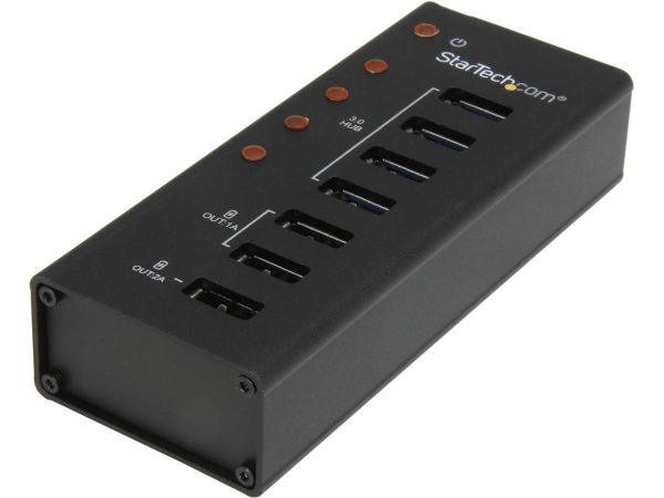 StarTech.com ST4300U3C3 4 Port USB 3.0 Hub - 3 Dedicated USB Charging Ports (2 x 1A & 1 x 2A) - Wall Mountable - Metal - Powered USB Hub - USB Splitter