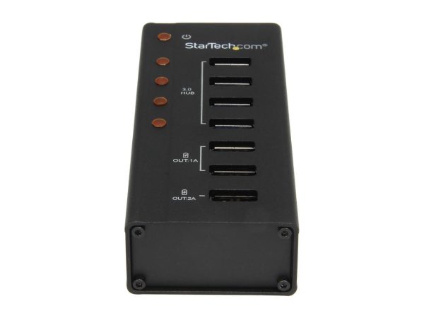 StarTech.com ST4300U3C3 4 Port USB 3.0 Hub - 3 Dedicated USB Charging Ports (2 x 1A & 1 x 2A) - Wall Mountable - Metal - Powered USB Hub - USB Splitter - Image 2