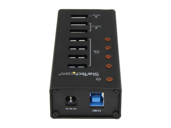 StarTech.com ST4300U3C3 4 Port USB 3.0 Hub - 3 Dedicated USB Charging Ports (2 x 1A & 1 x 2A) - Wall Mountable - Metal - Powered USB Hub - USB Splitter - Image 4