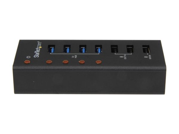 StarTech.com ST4300U3C3 4 Port USB 3.0 Hub - 3 Dedicated USB Charging Ports (2 x 1A & 1 x 2A) - Wall Mountable - Metal - Powered USB Hub - USB Splitter - Image 5