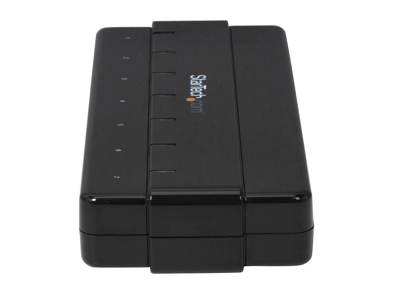 StarTech.com ST7300USB3B 7 Port USB 3.0 Hub - 7 x SuperSpeed USB 3.0 - with Power Adapter - USB 3 Hub - USB Splitter - Powered USB 3.0 Hub - USB Extender - Image 4