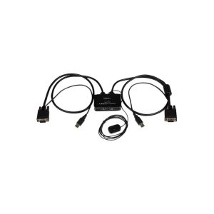 StarTech.com 2 Port USB VGA Cable KVM Switch - USB Powered with Remote Switch