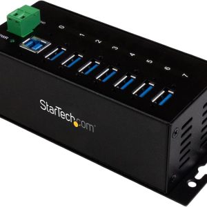 StarTech.com ST7300USBME 7 Port Industrial USB 3.0 Hub - with ESD Protection - Mountable - USB 3 Hub - USB Extender - Powered USB 3.0 Hub - USB Splitter
