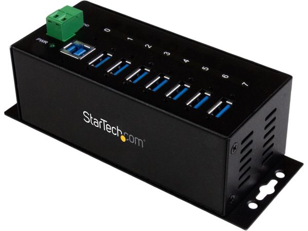 StarTech.com ST7300USBME 7 Port Industrial USB 3.0 Hub - with ESD Protection - Mountable - USB 3 Hub - USB Extender - Powered USB 3.0 Hub - USB Splitter