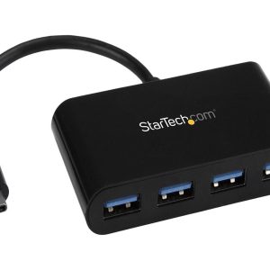StarTech.com HB30C4AB USB C Hub - 4 Port USB C to USB-A (4x) - Bus Powered USB Hub - USB Type C to USB Hub - USB-C to USB - USB 3.1 Type C