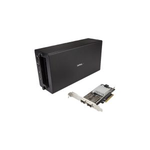 StarTech BNDTB210GSFP Thunderbolt 3 to Fiber - 2 x Open SFP+ Ports - with DisplayPort Monitor Port - External PCIe Enclosure / Chassis