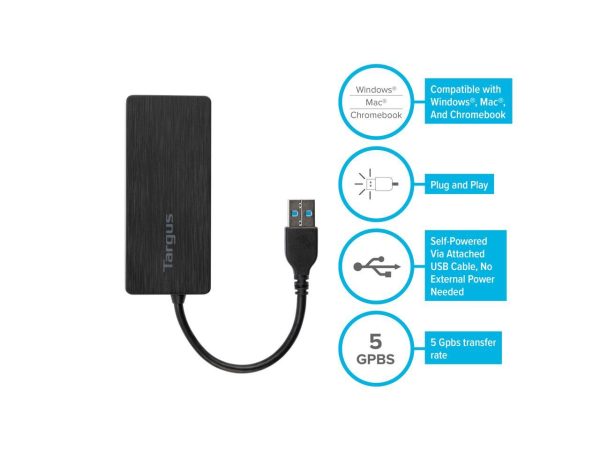 Targus USB 3.0 4-Port Hub - ACH124US - Image 3