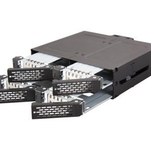 ToughArmor MB607SP-B Rugged Full Metal 4 Bay 2.5" SATA HDD & SSD Backplane Cage for External 5.25" Bay