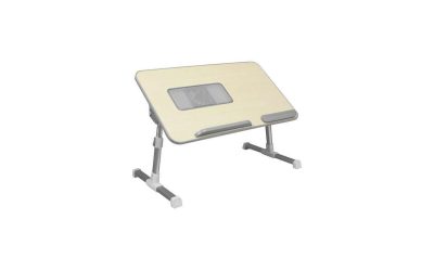 Aluratek Adjustable Ergonomic Laptop Cooling Table With Fan