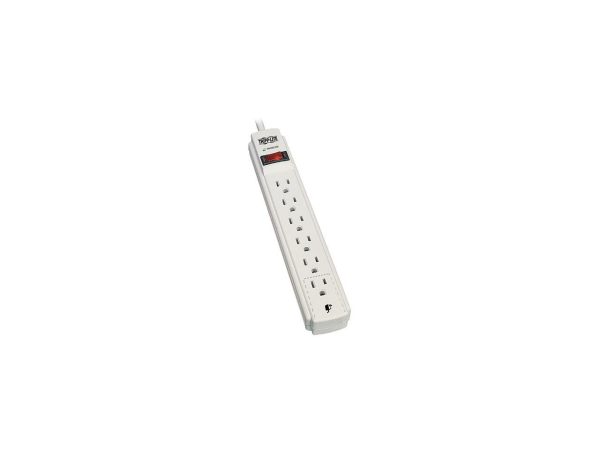 Tripp Lite Surge Protector Power Strip 120V 6 Outlet 8' Cord 990 Joule Flat Plug - 6 x NEMA 5-15R - 1.88 kVA - 990 J -
