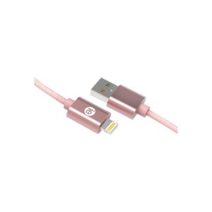 Iessentials IEN-BC10L-RGLD 10 ft. Charge & Sync Braided Lightning to USB Cable, Rose Gold