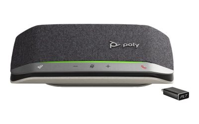 Hp Poly Voice Sync 20+ USB-C Speakerphone USB Microphone Battery Silver Model 772D0AA