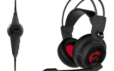 MSI Gaming Headset with Microphone, Enhanced Virtual 7.1 Surround Sound and Intelligent Vibration System (DS502)