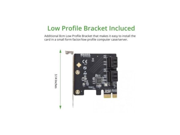 4 Port SATA III PCI-e 3.0 x1 Card Non-Raid with Low Profile Bracket - Image 4