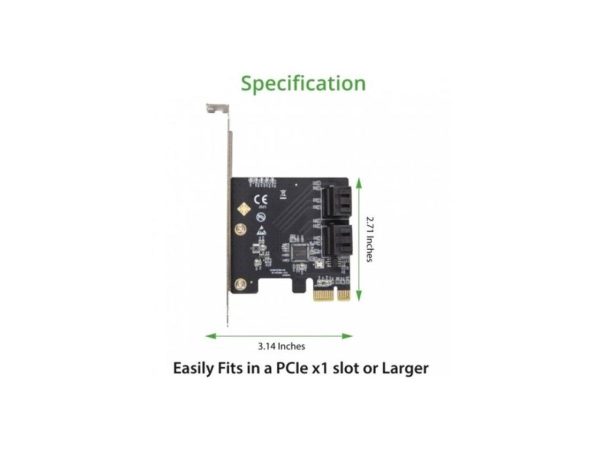 4 Port SATA III PCI-e 3.0 x1 Card Non-Raid with Low Profile Bracket - Image 3