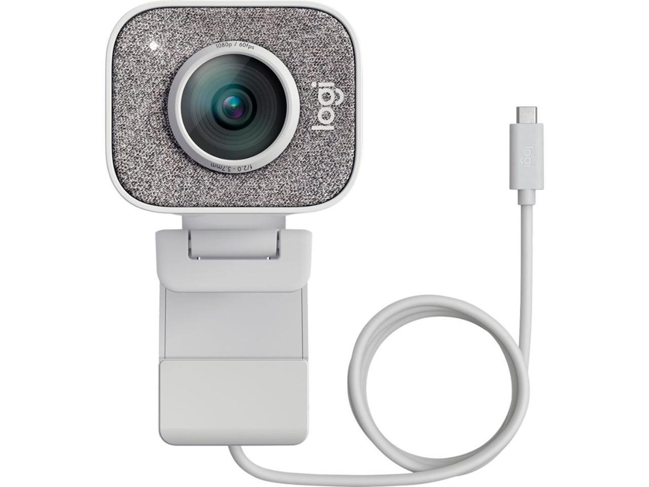 Logitech for Creators StreamCam Webcam for Streaming and Content Creation, Full HD 1080p 60 fps, Premium Glass Lens, Smart Auto-Focus, for PC/Mac - White