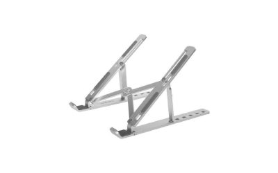 Targus Portable Ergonomic Laptop/Tablet Stand – Up to 15.6″ Screen Support – Portable – Aluminum – Silver – AWE810GL