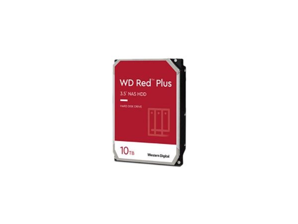 WD Red Plus 10TB NAS Hard Disk Drive - 7200 RPM Class SATA 6Gb/s, CMR, 256MB Cache, 3.5 Inch - WD101EFBX-NE
