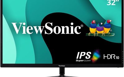 ViewSonic VX3211-2K-MHD 32 Inch IPS WQHD 1440p Monitor with 99% sRGB Color Coverage HDMI VGA and DisplayPort