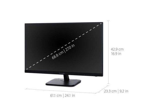 ViewSonic VA2756-MHD 27" Full HD 1920 x 1080 VGA HDMI DisplayPort Built-in Speakers SuperClear Backlit LED IPS Monitor - Image 5