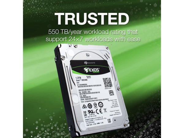 Seagate Exos 10E2400 ST1200MM0009 1.2TB 10K RPM 512n SAS 12Gb/s 2.5-Inch Enterprise Hard Drive - Image 3