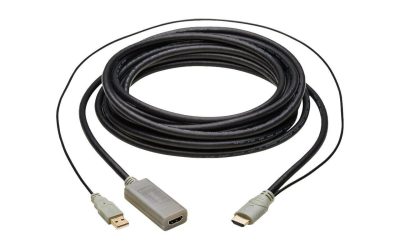 Tripp Lite HDMI Extension Cable with Active Repeater (M/F), 4K 60 Hz, HDR, 4:4:4, HDCP 2.2 – 10 ft HDMI/USB A/V Cable for Cable Box, Media Server, TV, Monitor, Projector, Audio/Video Device, HDTV, Dis