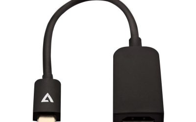 V7 USB-C m to HDMI f Adapter Black Slim V7UCHDMISL1E