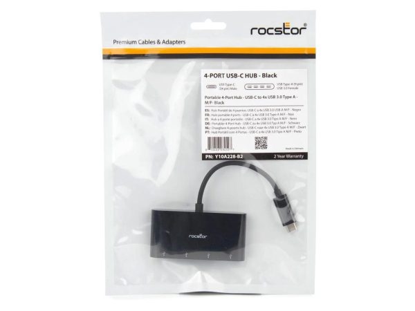 Rocstor Slim Portable 4 Port USB C Hub Y10A228B2 - Image 5