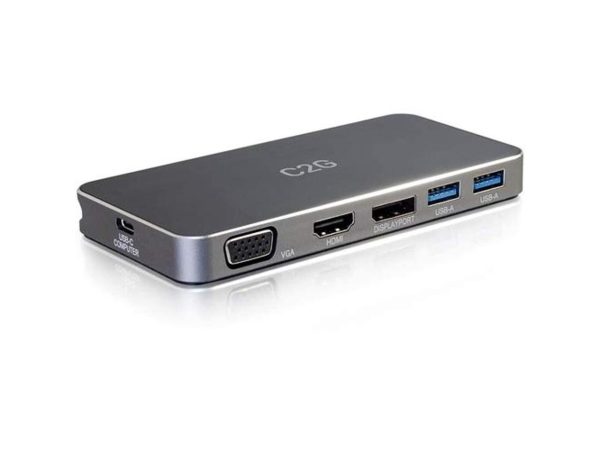 C2G 54439 C2G USB C DUAL DISPLAY DOCK WITH HDMI, DISPLAYPORT, VGA & POWER DELIVERY - Image 4