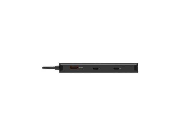 V7 USB-C Mini Dock 4K Display - for Computer - 85 W - USB Type C - 4K - 3840 x 2160 - USB Type-A - USB Type-C - Network (RJ-45) - HDMI - Black - Wired - Gigabit Ethernet - Image 3