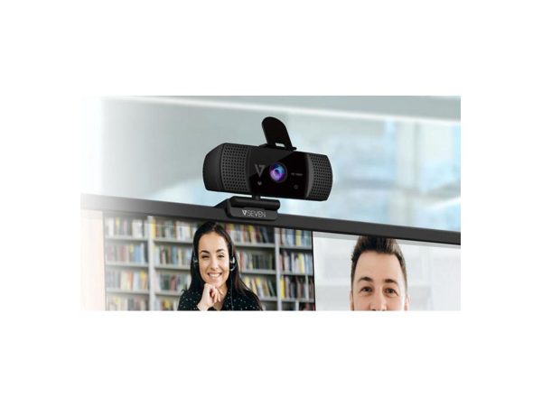 V7 WCF1080P Webcam - 2 Megapixel - 30 fps - USB Type A - 1920 x 1080 Video - Fixed Focus - Microphone - Notebook, Monitor - Image 2